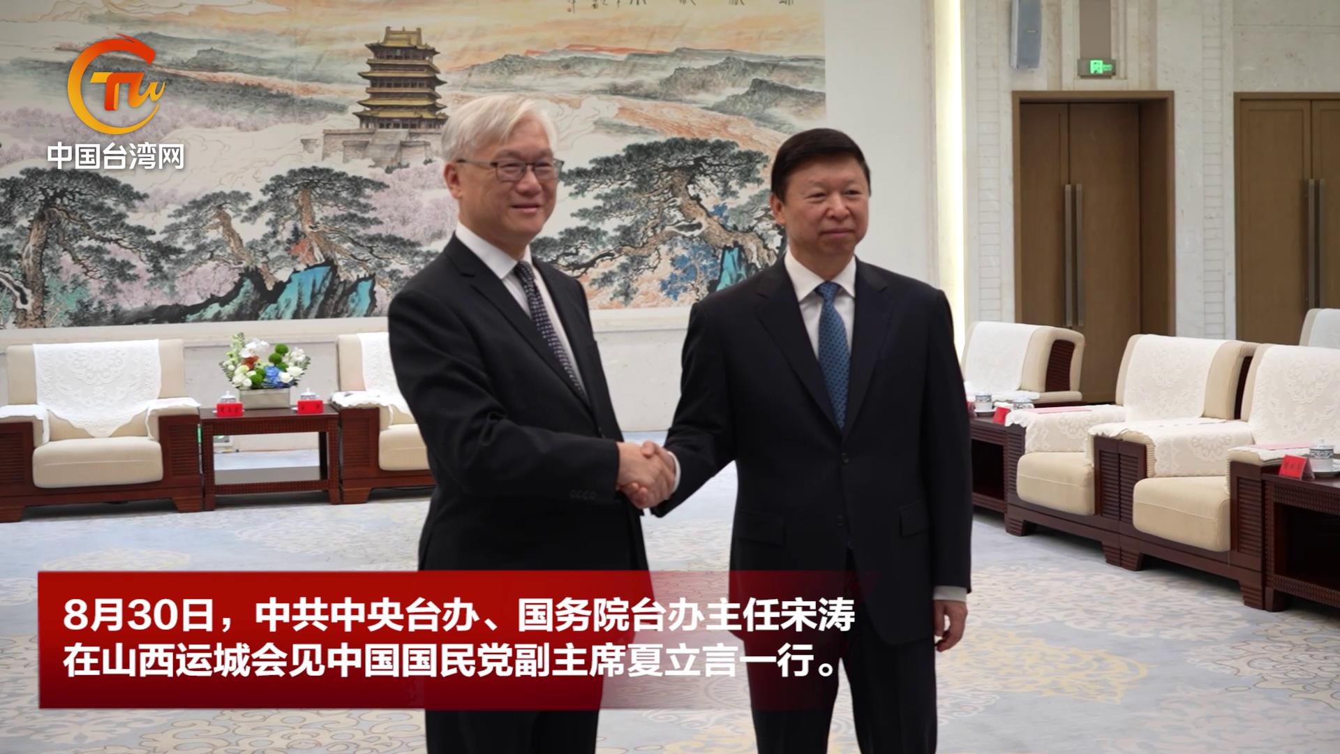宋涛会见夏立言一行图片